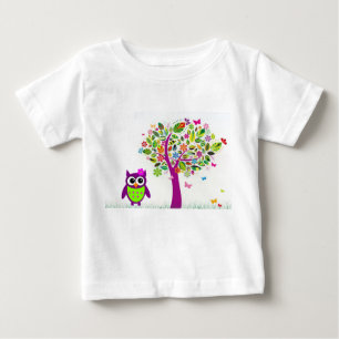 Camiseta Para Bebê Coruja Trendy