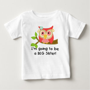 Camiseta Para Bebê Coruja vai ser irmã