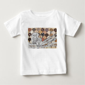 Camiseta Para Bebê Corujas 2 dos retalhos