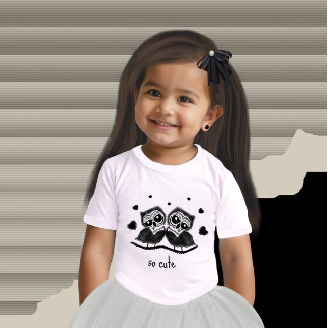 Camiseta Para Bebê Corujas bonitas (Criador carregado)