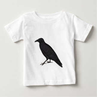 Camiseta Para Bebê Corvo preto