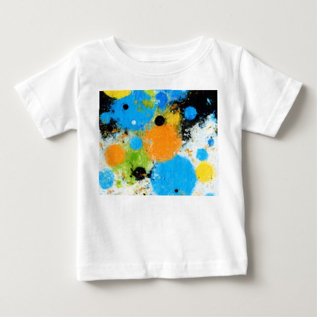 Camiseta Para Bebê Cosmic Chromatic Splatter: Abstract Orbit (Frente)