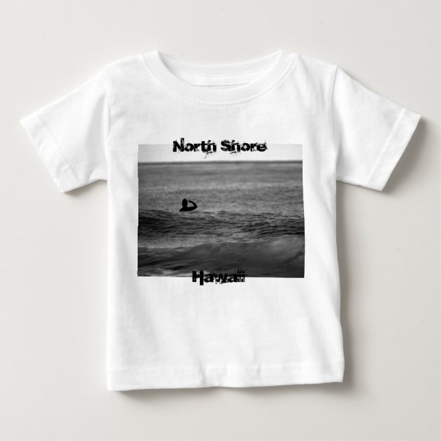 Camiseta Para Bebê Costa norte, Havaí (Frente)