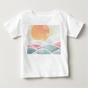 Camiseta Para Bebê Costeira/praia/ensolarado