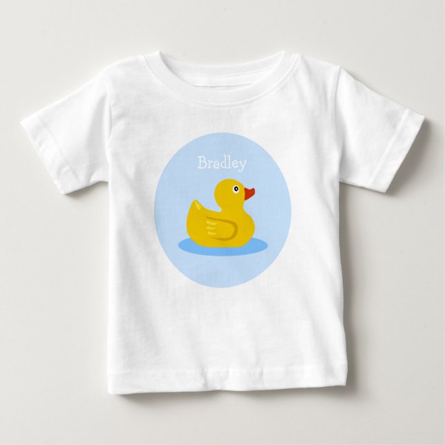 Camiseta Para Bebê Costume de Nadação de Pato de Borracha (Frente)