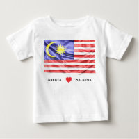 Costume mim bandeira do coração de Malaysia