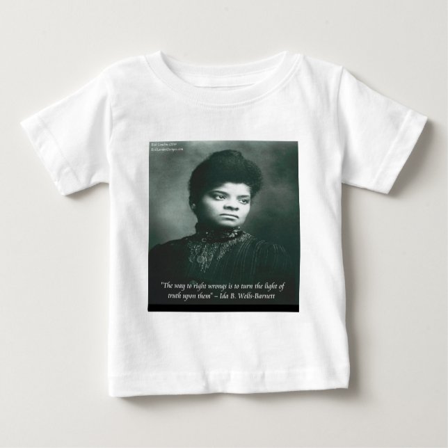 Camiseta Para Bebê Cotação Ida B Wells & Verdade (Frente)