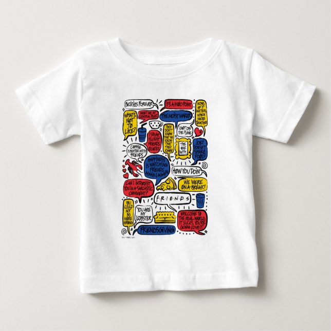 Camiseta Para Bebê Cotações FRIENDS™ (Frente)