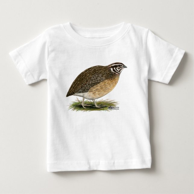 Camiseta Para Bebê Coturnix Pharaoh Quail (Frente)