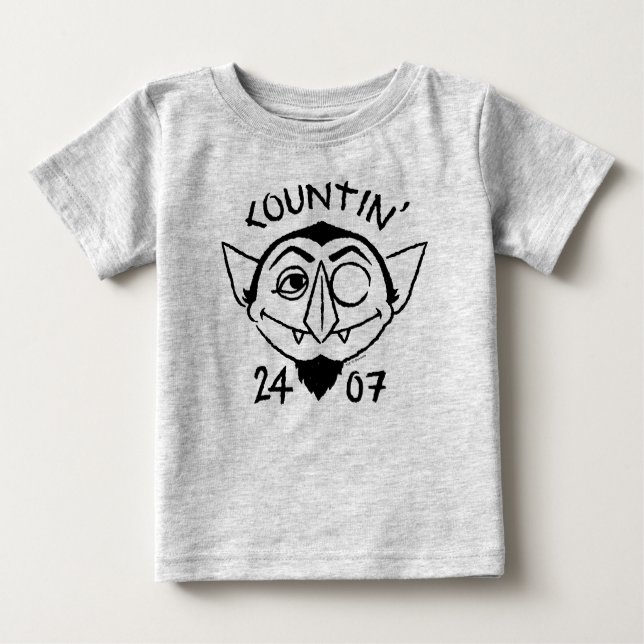 Camiseta Para Bebê Count von Count Skate Logo - Countin' 24/7 (Frente)