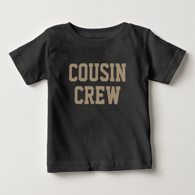 Camiseta Para Bebê Cousin Crew | Crianças Marrons Sombreadas (Frente)