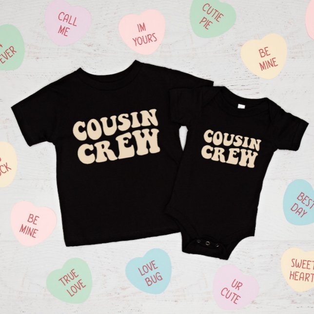 Camiseta Para Bebê Cousin Crew | Família Beige Matching (Criador carregado)
