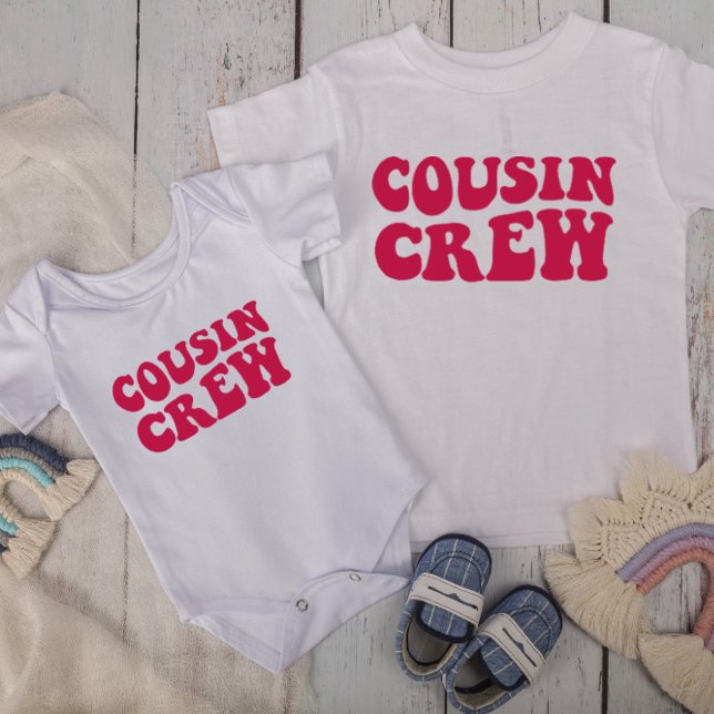 Camiseta Para Bebê Cousin Crew | Família Fuchsia Matching (Criador carregado)