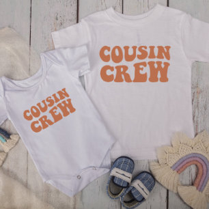 Camiseta Para Bebê Cousin Crew Família Marrom correspondente