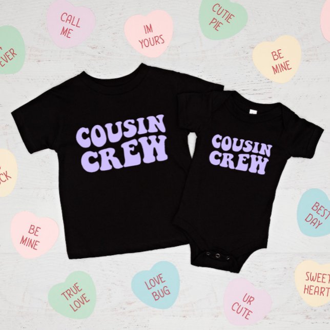 Camiseta Para Bebê Cousin Crew | Família Mauve Matching (Criador carregado)
