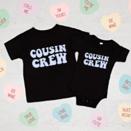 Camiseta Para Bebê Cousin Crew | Família Sky Blue Matching