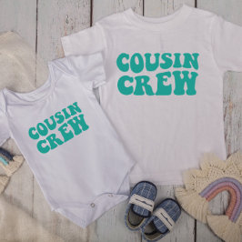 Camiseta Para Bebê Cousin Crew | Família Teal Matching