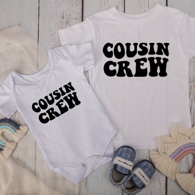 Camiseta Para Bebê Cousin Crew | Família White Matching (Criador carregado)
