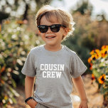 Camiseta Para Bebê Cousin Crew Kids<br><div class="desc">Roupa personalizado impresso personalizado com gráfico "Cousin Crew" ou outro texto personalizado. Use as ferramentas de design para editar as fontes de texto e as cores ou adicionar suas próprias fotos para criar um design de camiseta personalizada. Selecione entre uma grande variedade de t-shirts, camisolas-cisterna e camisas para homens, mulheres,...</div>