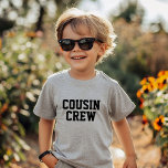 Camiseta Para Bebê Cousin Crew Kids<br><div class="desc">Roupa personalizado impresso personalizado com gráfico "Cousin Crew" ou outro texto personalizado. Use as ferramentas de design para editar as fontes de texto e as cores ou adicionar suas próprias fotos para criar um design de camiseta personalizada. Selecione entre uma grande variedade de t-shirts, camisolas-cisterna e camisas para homens, mulheres,...</div>