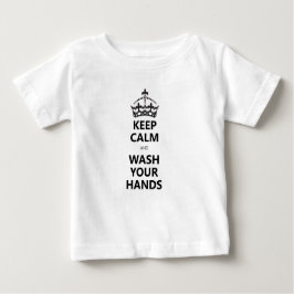 Camiseta Para Bebê covid-19 keep calm and wash your hands t-shirt