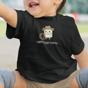 Camiseta Para Bebê Cowboo Pronto para o Rodeio – Fantasma Bonitinho d