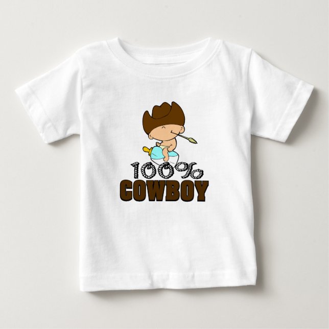 Camiseta Para Bebê Cowboy 100% (Frente)