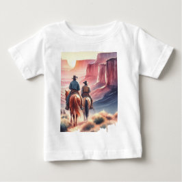 Camiseta Para Bebê Cowboy do Velho Oeste 