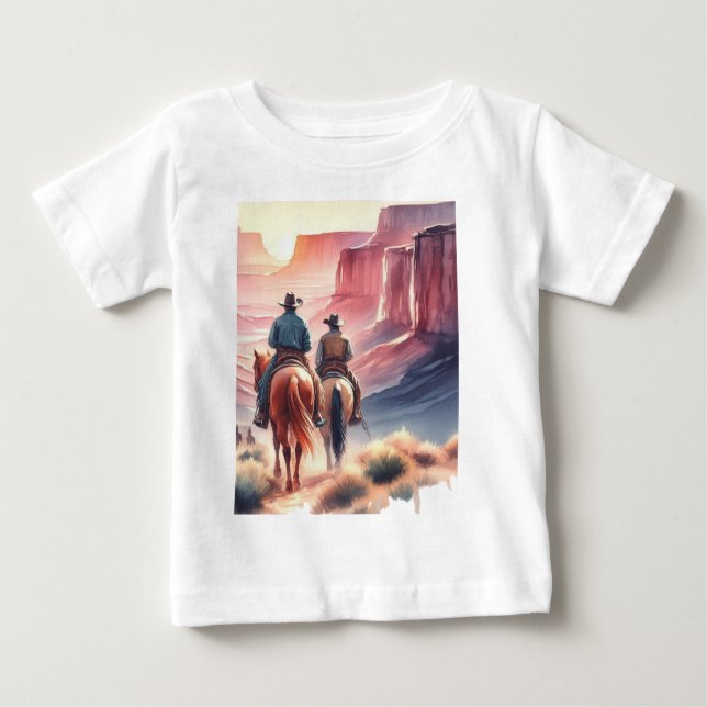 Camiseta Para Bebê Cowboy do Velho Oeste  (Frente)