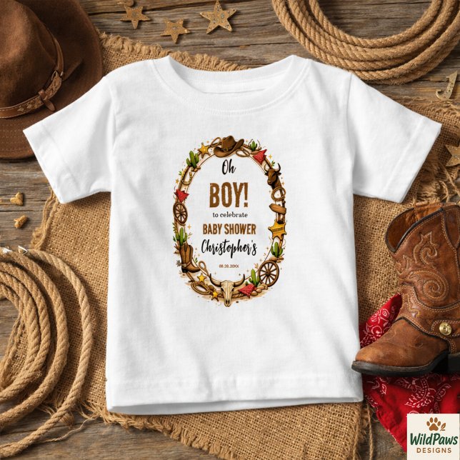 Camiseta Para Bebê Cowboy Wild West Rodeo Ranch | Rustic Western Baby (Cowboy Wild West Rodeo Ranch | Rustic Western Baby T-Shirt
)