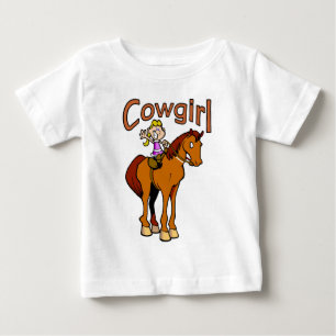 Camiseta Para Bebê Cowgirl