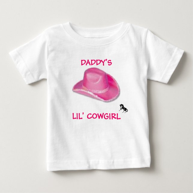 Camiseta Para Bebê COWGIRL DO pai LIL (Frente)