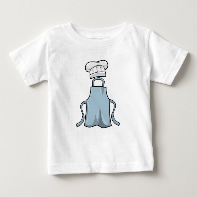 Camiseta Para Bebê Cozinhar avental e Cozinhar (Frente)