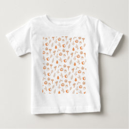 Camiseta Para Bebê Cozy Autumn Pattern