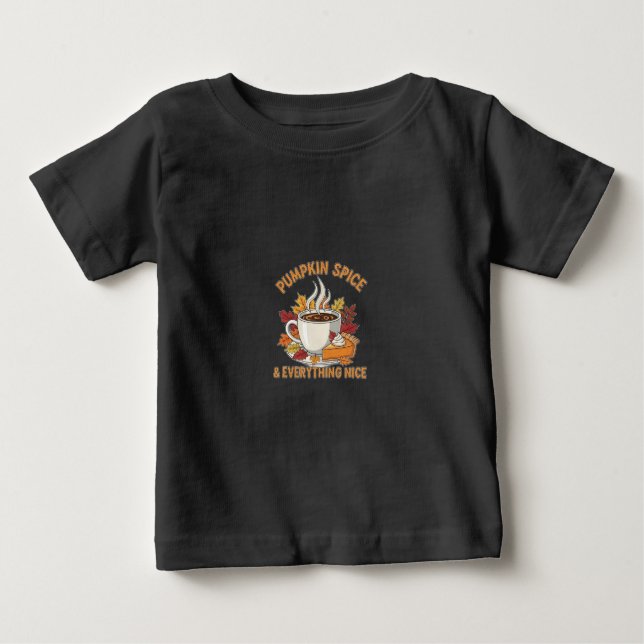 Camiseta Para Bebê Cozy Pumpkin Spice & Everything Nice T-Shirt - Aut (Frente)