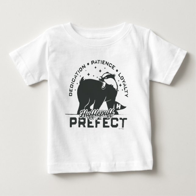 Camiseta Para Bebê CRACHÁ Prefeito HUFFLUFF™ (Frente)