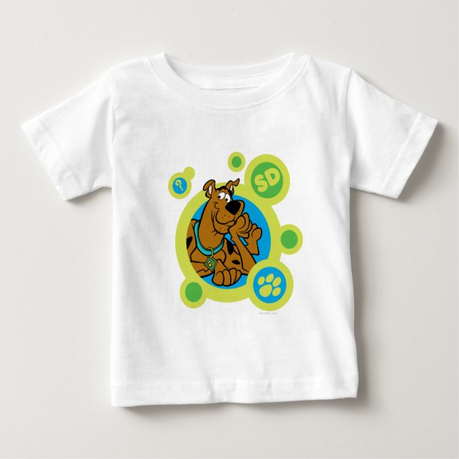 Camiseta Para Bebê Crachá SD dos Círculos Scooby-Doo (Frente)