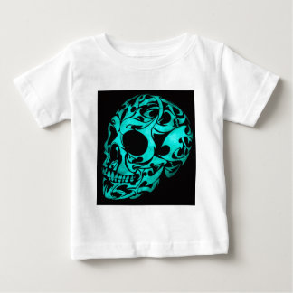 Camiseta Para Bebê crânio 3D gótico