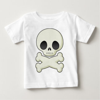 Camiseta Para Bebê crânio bonito