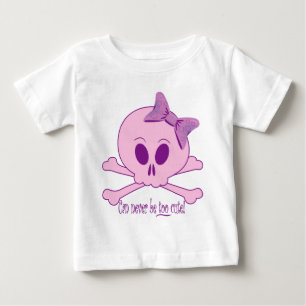 Camiseta Para Bebê Crânio bonito