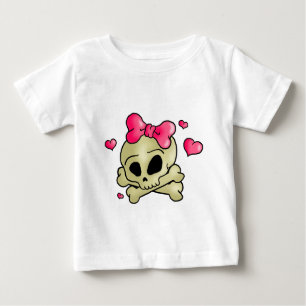 Camiseta Para Bebê Crânio bonito