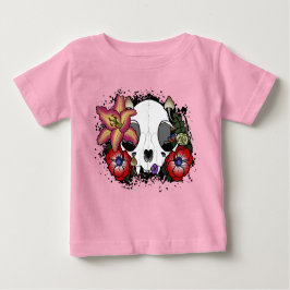 Camiseta Para Bebê Crânio de Doom e Bloom Cat