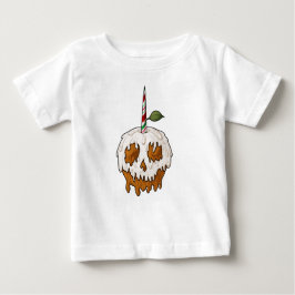 Camiseta Para Bebê Crânio de Maçã de Caramelo Doce