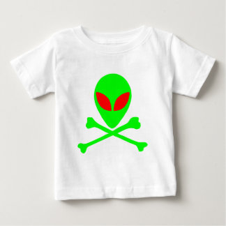 Camiseta Para Bebê Crânio & ossos estrangeiros