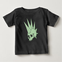 Camiseta Para Bebê Crânio Sem Jawless Punk Personalizável Versão 2