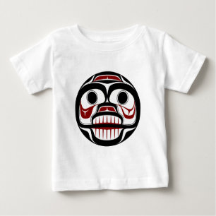 Camiseta Para Bebê Crânio Weeping do Haida noroeste da Costa do