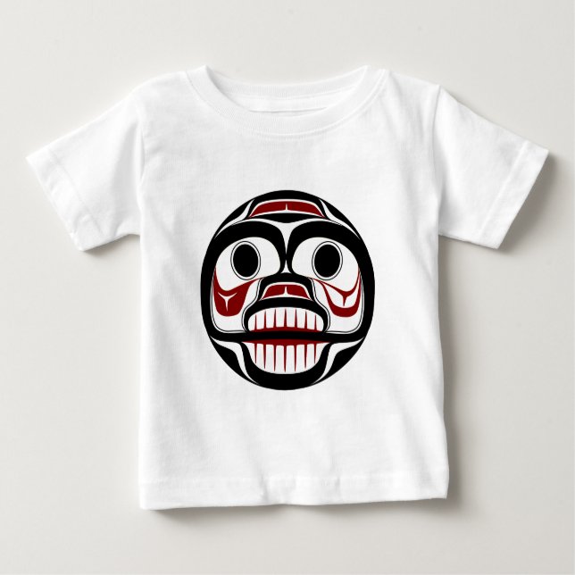 Camiseta Para Bebê Crânio Weeping do Haida noroeste da Costa do (Frente)