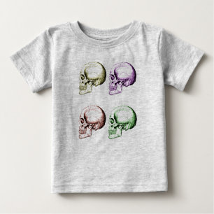 Camiseta Para Bebê Crânios humanos