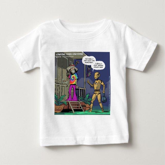 Camiseta Para Bebê Crash Test Hippie Engraçado (Frente)