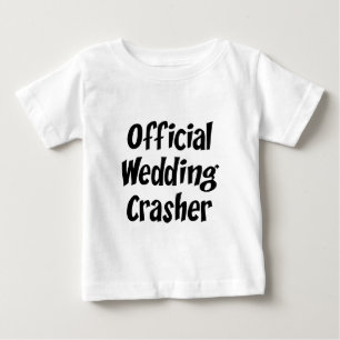 Camiseta Para Bebê Crasher de Casamento